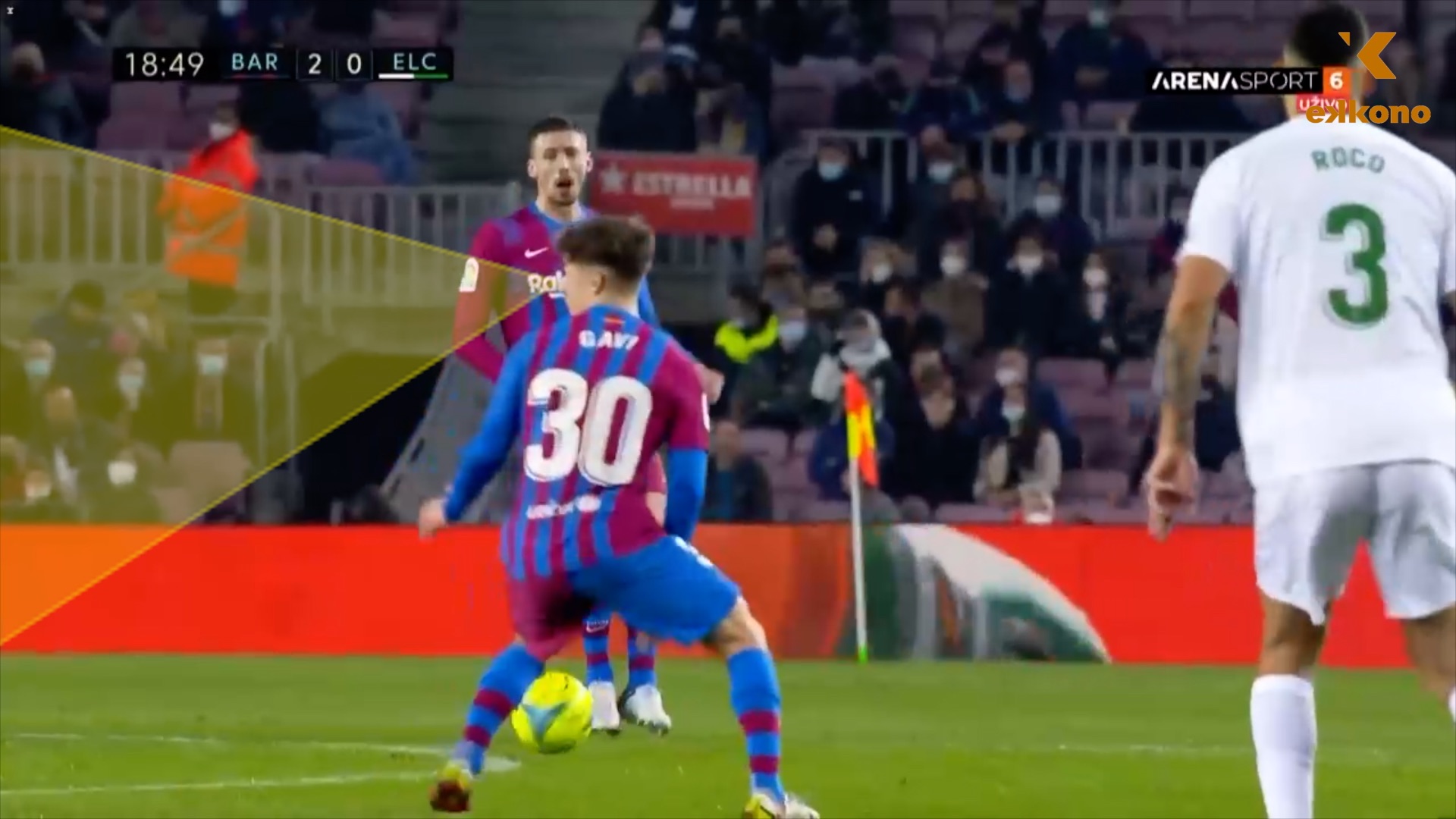 Pablo Gavi (FC Barcelona) showing his outstanding perception skills